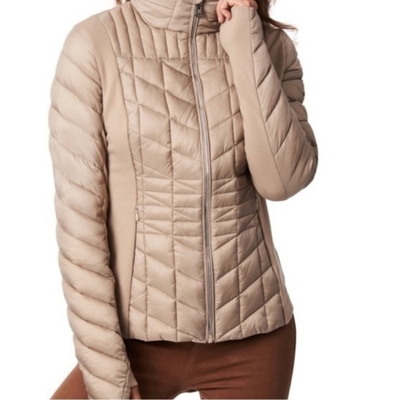 Bernardo EcoPlume Glossy Nylon Quilted Jacket Size M - Picture 1 of 7